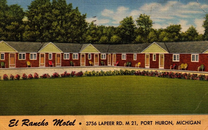 El Rancho Motel - Old Postcard